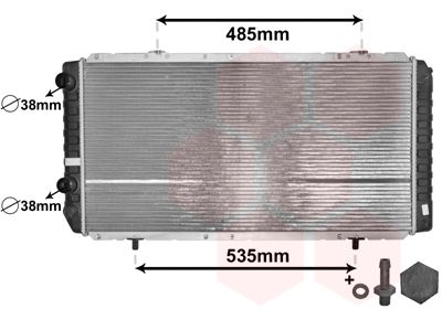 VAN WEZEL Радиатор, охлаждение двигателя 40002268